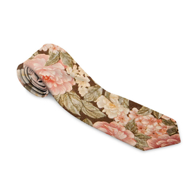 Галстук 3D с принтом Розовая поляна в Тюмени, 100% полиэстер | Длина 148 см; Плотность 150-180 г/м2 | арт | кремовый | рисунок | роза | розовая поляна | розовые розы | розовые цветы | розы