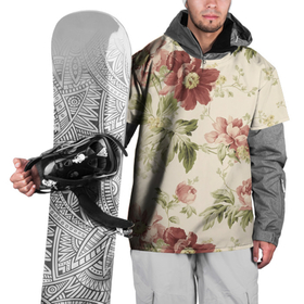 Накидка на куртку 3D с принтом Цветы в Курске, 100% полиэстер |  | Тематика изображения на принте: арт | зеленый | краски | красный | кремовый | ретро | рисунок | розовый | цветок | цветы