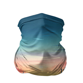 Бандана-труба 3D с принтом Природа в Петрозаводске, 100% полиэстер, ткань с особыми свойствами — Activecool | плотность 150‒180 г/м2; хорошо тянется, но сохраняет форму | горы | закат | лес | небо | природа | рисунок