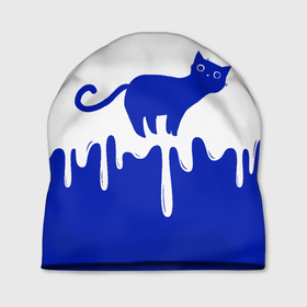 Шапка 3D с принтом Milk Cat в Новосибирске, 100% полиэстер | универсальный размер, печать по всей поверхности изделия | cat | cats | japan | kitty | milk | кавай | кот | котейка | котенок | котик | кошка | кошки | милград | молоко | ня | япония