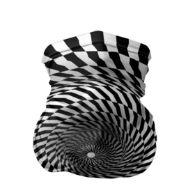 Бандана-труба 3D с принтом иллюзия в Курске, 100% полиэстер, ткань с особыми свойствами — Activecool | плотность 150‒180 г/м2; хорошо тянется, но сохраняет форму | воронка | иллюзия | студентам | тоннель | шахматы