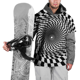 Накидка на куртку 3D с принтом иллюзия в Кировске, 100% полиэстер |  | Тематика изображения на принте: воронка | иллюзия | студентам | тоннель | шахматы