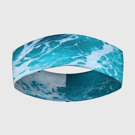 Повязка на голову 3D с принтом Вода волны пена море в Санкт-Петербурге,  |  | Тематика изображения на принте: вода | волны | море | морская пена | океан | отдых | пена | пучина