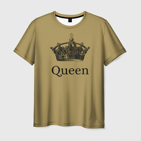 Мужская футболка 3D с принтом Фредди Меркьюри в Кировске, 100% полиэфир | прямой крой, круглый вырез горловины, длина до линии бедер | queen | корона | рок | рок группа | фредди меркьюри.