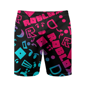 Мужские шорты спортивные с принтом Roblox ,  |  | game | roblox | блок | игра | игрушка | лего | персонажи | персонажи из кубиков | роблокс | робот