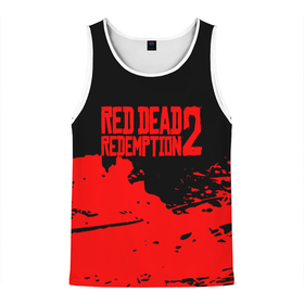 Мужская майка 3D с принтом RED DEAD REDEMPTION 2 в Курске, 100% полиэстер | круглая горловина, приталенный силуэт, длина до линии бедра. Пройма и горловина окантованы тонкой бейкой | Тематика изображения на принте: rdr 2 | rdr2 | rdr2 pc | red dead 2 | red dead online | red dead redemption | red dead redemption 2 | red dead redemption 2 gameplay | red dead redemption 2 pc | western