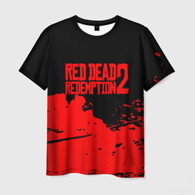 Мужская футболка 3D с принтом RED DEAD REDEMPTION 2 в Белгороде, 100% полиэфир | прямой крой, круглый вырез горловины, длина до линии бедер | rdr 2 | rdr2 | rdr2 pc | red dead 2 | red dead online | red dead redemption | red dead redemption 2 | red dead redemption 2 gameplay | red dead redemption 2 pc | western