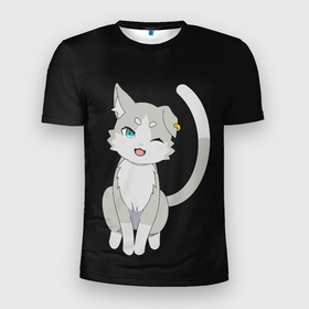 Мужская футболка 3D Slim с принтом Re:Zero в Курске, 100% полиэстер с улучшенными характеристиками | приталенный силуэт, круглая горловина, широкие плечи, сужается к линии бедра | anime | cat | cats | glitch | japan | ram | re | rem | rezero | senpai | subaru | waifu | zero | анимация | аниме | вайфу | глитч | глич | кот | кошка | мультсериал | мультфильм | семпай | сенпай | сериал | япония