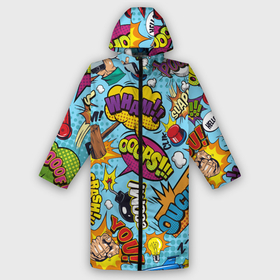 Дождевик унисекс 3D с принтом Pop art comics в городе Новоалтайск,  |  | art | collage | comics | pattern
sticker | pop | pop art | popular | textures | арт | коллаж | комикс | паттерн | поп | поп арт | стикер | текстуры | фон
