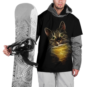 Накидка на куртку 3D с принтом Дымчато световой кот в Петрозаводске, 100% полиэстер |  | арт | дым | желтый | кот | кошка | кривые | рисунок | свет | серый | тёмный | чёрный | яркие линии
