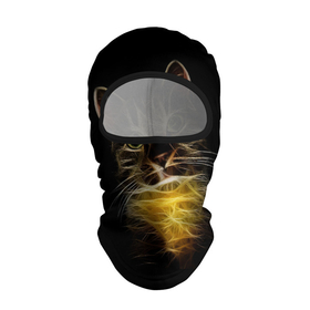 Балаклава 3D с принтом Дымчато-световой кот в Курске, 100% полиэстер, ткань с особыми свойствами — Activecool | плотность 150–180 г/м2; хорошо тянется, но при этом сохраняет форму. Закрывает шею, вокруг отверстия для глаз кайма. Единый размер | арт | дым | желтый | кот | кошка | кривые | рисунок | свет | серый | тёмный | чёрный | яркие линии
