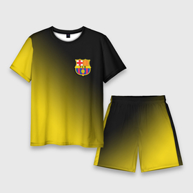 Мужской костюм с шортами 3D с принтом BARCELONA   БАРСЕЛОНА ,  |  | barca | barcelona | barsa | barselona | fcb | logo | messi | барса | барселона | знак | клуб | лого | логотип | логотипы | месси | символ | символы | футбол | футбольная | футбольный