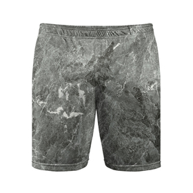 Мужские шорты спортивные с принтом Grey в Екатеринбурге,  |  | Тематика изображения на принте: абстракция | камень | мрамор | разводы | размытие | серый