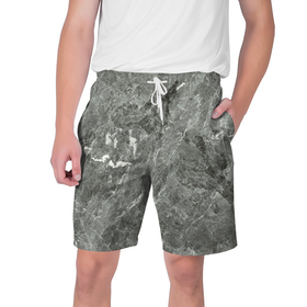 Мужские шорты 3D с принтом Grey в Екатеринбурге,  полиэстер 100% | прямой крой, два кармана без застежек по бокам. Мягкая трикотажная резинка на поясе, внутри которой широкие завязки. Длина чуть выше колен | абстракция | камень | мрамор | разводы | размытие | серый