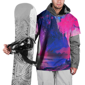 Накидка на куртку 3D с принтом Неоновые Краски в Курске, 100% полиэстер |  | неон | неоновые краски | рисунок | фентези