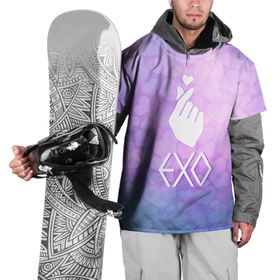 Накидка на куртку 3D с принтом EXO в Санкт-Петербурге, 100% полиэстер |  | cute | exo | heat | k pop | korean | жест | кпоп | милый | сердце