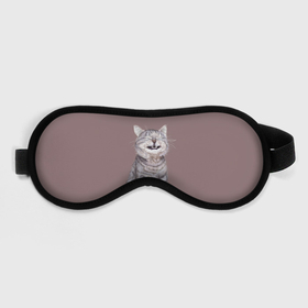 Маска для сна 3D с принтом Котёнок ыыы в Санкт-Петербурге, внешний слой — 100% полиэфир, внутренний слой — 100% хлопок, между ними — поролон |  | арт | кот | котёнок | кошка | мем | мемный кот | мемный котенок | мэм | мэмный котёнок | рисунок | серый | серый кот | тёмный | фиолетовый