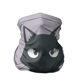 Бандана-труба 3D с принтом Черный Кот из аниме , 100% полиэстер, ткань с особыми свойствами — Activecool | плотность 150‒180 г/м2; хорошо тянется, но сохраняет форму | аниме | аниме кот | арт | кёрный котёнок | кот | котёнок | кошка | рисунок | чёрная кошка | черный кот | черный котенок