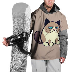 Накидка на куртку 3D с принтом Великий Grumpy Cat в Петрозаводске, 100% полиэстер |  | Тематика изображения на принте: grumpy cat | арт | кот | кот grumpy cat | котёнок | кошка | недовольный кот | рисунок