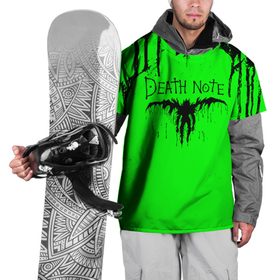 Накидка на куртку 3D с принтом Death Note logo black and green в Петрозаводске, 100% полиэстер |  | anime | death note | kira | manga | ryuk | аниме | герой | детектив | детнот | детх нот | детхнот | дэсу ното | иероглиф | кандзи | кира | манга | миса | риюк | рьюзаки | рюзаки | рюк | синигами | тетрадка | эл | э