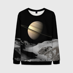 Мужской свитшот 3D с принтом Saturn в Тюмени, 100% полиэстер с мягким внутренним слоем | круглый вырез горловины, мягкая резинка на манжетах и поясе, свободная посадка по фигуре | cosmos | saturn | space | космос | пространство | сатурн