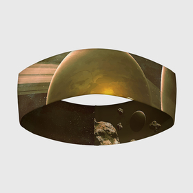 Повязка на голову 3D с принтом Saturn в Санкт-Петербурге,  |  | cosmos | meteorite | saturn | space | космос | метеорит | пространство | сатурн