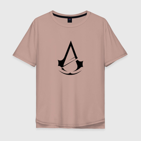 Мужская футболка хлопок Oversize с принтом Assassins Creed в Белгороде, 100% хлопок | свободный крой, круглый ворот, “спинка” длиннее передней части | logo | игра