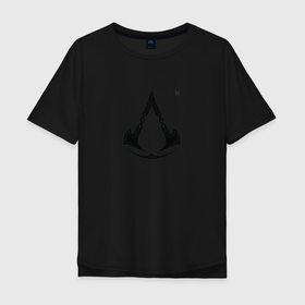 Мужская футболка хлопок Oversize с принтом Assassins Creed в Белгороде, 100% хлопок | свободный крой, круглый ворот, “спинка” длиннее передней части | logo | игра