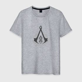 Мужская футболка хлопок с принтом Assassins Creed в Санкт-Петербурге, 100% хлопок | прямой крой, круглый вырез горловины, длина до линии бедер, слегка спущенное плечо. | logo | игра