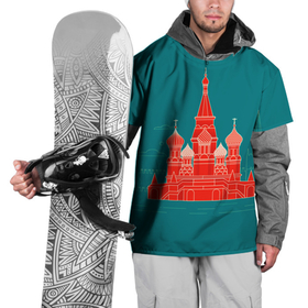 Накидка на куртку 3D с принтом Москва в Белгороде, 100% полиэстер |  | красная площадь | кремль | москва | патриот | россия | туризм