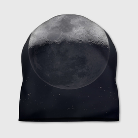 Шапка 3D с принтом луна в Тюмени, 100% полиэстер | универсальный размер, печать по всей поверхности изделия | moon | звезды | космос | луна | планета
