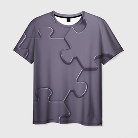 Мужская футболка 3D с принтом Puzzles , 100% полиэфир | прямой крой, круглый вырез горловины, длина до линии бедер | puzzles | геометрические пазлы | крупные пазлы | модные пазлы | пазл | пазлы
