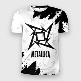 Мужская футболка 3D Slim с принтом METALLICA   МЕТАЛЛИКА в Белгороде, 100% полиэстер с улучшенными характеристиками | приталенный силуэт, круглая горловина, широкие плечи, сужается к линии бедра | Тематика изображения на принте: hetfield | james | logo | metal | metalica | metallica | music | rock | star | джеймс | звезда | знак | ларс | лого | логотип | логотипы | метал | металика | металлика | музыка | рок | символ | символы | ульрих | хэтфилд