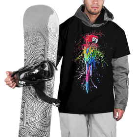 Накидка на куртку 3D с принтом Попугай в Петрозаводске, 100% полиэстер |  | bird | colors | eweryday | life | nature | ара | креатив | повседневный стиль | попугай | природа | птица | радуга | разноцветный | темный