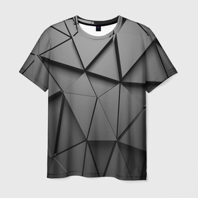 Мужская футболка 3D с принтом ABSTRACTION STYLE в Курске, 100% полиэфир | прямой крой, круглый вырез горловины, длина до линии бедер | абстракция | стиль | тень | треугольник