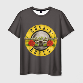Мужская футболка 3D с принтом Guns n Roses в Кировске, 100% полиэфир | прямой крой, круглый вырез горловины, длина до линии бедер | Тематика изображения на принте: music | rock | группа | звезда | рок