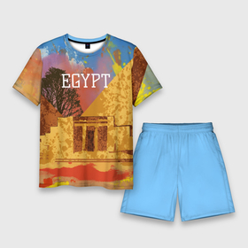 Мужской костюм с шортами 3D с принтом Египет(Пирамида Хеопса) в Курске,  |  | egypt | египет | пирамида хеопса | пирамиды | туристические