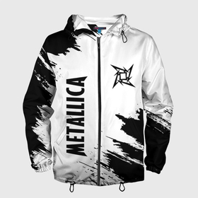 Мужская ветровка 3D с принтом METALLICA / МЕТАЛЛИКА в Екатеринбурге, 100% полиэстер | подол и капюшон оформлены резинкой с фиксаторами, два кармана без застежек по бокам, один потайной карман на груди | hetfield | james | logo | metal | metalica | metallica | music | rock | star | джеймс | звезда | знак | ларс | лого | логотип | логотипы | метал | металика | металлика | музыка | рок | символ | символы | ульрих | хэтфилд