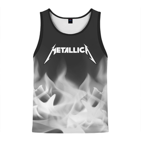 Мужская майка 3D с принтом METALLICA МЕТАЛЛИКА в Новосибирске, 100% полиэстер | круглая горловина, приталенный силуэт, длина до линии бедра. Пройма и горловина окантованы тонкой бейкой | hetfield | james | logo | metal | metalica | metallica | music | rock | star | джеймс | звезда | знак | ларс | лого | логотип | логотипы | метал | металика | металлика | музыка | рок | символ | символы | ульрих | хэтфилд