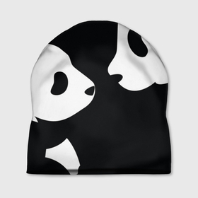 Шапка 3D с принтом Panda в Кировске, 100% полиэстер | универсальный размер, печать по всей поверхности изделия | bearcat | coon bear | panda | бамбуковый медвед | большая панда | гигантская панда