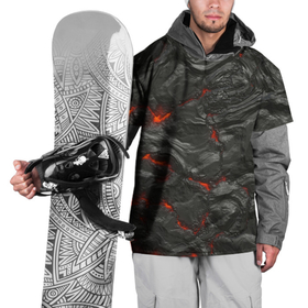 Накидка на куртку 3D с принтом Застывшая лава в Санкт-Петербурге, 100% полиэстер |  | абстрактные | абстрактный | абстракция | вилканический | вулкан | вулканические | камень | лава | магма | обсидиан | обсидиановый | огонь