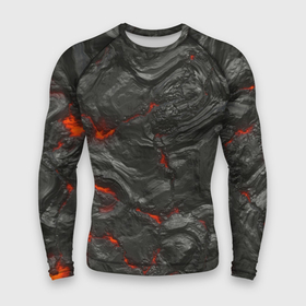 Мужской рашгард 3D с принтом Застывшая лава ,  |  | абстрактные | абстрактный | абстракция | вилканический | вулкан | вулканические | камень | лава | магма | обсидиан | обсидиановый | огонь