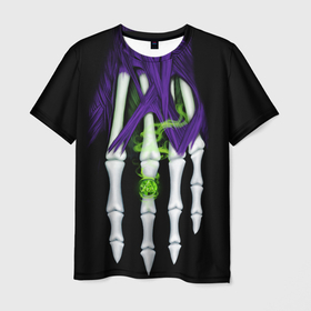 Мужская футболка 3D с принтом Нежить Чернокнижник в Тюмени, 100% полиэфир | прямой крой, круглый вырез горловины, длина до линии бедер | alchemist | undead | warlock | алхимик | нежить | скелет | чернокнижник