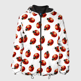 Мужская куртка 3D с принтом Нашествие божьих коровок в Санкт-Петербурге, ткань верха — 100% полиэстер, подклад — флис | прямой крой, подол и капюшон оформлены резинкой с фиксаторами, два кармана без застежек по бокам, один большой потайной карман на груди. Карман на груди застегивается на липучку | animals | cute | girl | ladybug | nature | pattern | red | summer | бабочки | божьи коровки | божья коровка | горошек | девушкам | животные | жук | жуки | кружочки | крылья | лето | милые | насекомые | паттерн | пауки | подарок