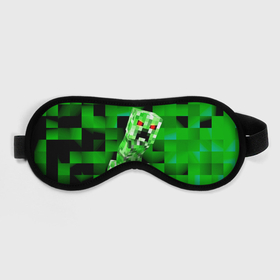 Маска для сна 3D с принтом Minecraft creeper , внешний слой — 100% полиэфир, внутренний слой — 100% хлопок, между ними — поролон |  | blox | creeper | dungeons | game | geometry | logo | pixel | steve | алекс | герои | детям | зелень | игра | квадраты | крипер | куб | логотипы игр | майнкрафт | мальчикам | мобы | персонажи | пиксель | пиксельный | подземелья