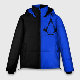 Мужская зимняя куртка 3D с принтом Assassins Creed Valhalla в Екатеринбурге, верх — 100% полиэстер; подкладка — 100% полиэстер; утеплитель — 100% полиэстер | длина ниже бедра, свободный силуэт Оверсайз. Есть воротник-стойка, отстегивающийся капюшон и ветрозащитная планка. 

Боковые карманы с листочкой на кнопках и внутренний карман на молнии. | Тематика изображения на принте: eivor | valhalla | vikings | вальгалла | вальхалла | викинги | эйвор