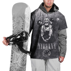Накидка на куртку 3D с принтом Nirvana в Белгороде, 100% полиэстер |  | Тематика изображения на принте: cobain | kurt | nirvana | кобейн | курт | нирвана