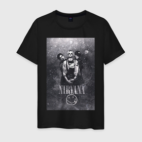 Мужская футболка хлопок с принтом Nirvana в Курске, 100% хлопок | прямой крой, круглый вырез горловины, длина до линии бедер, слегка спущенное плечо. | cobain | kurt | nirvana | кобейн | курт | нирвана