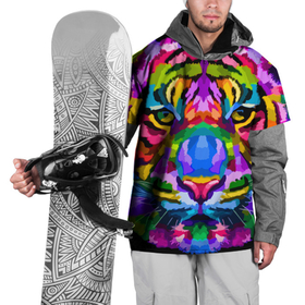 Накидка на куртку 3D с принтом Neon tiger , 100% полиэстер |  | Тематика изображения на принте: color | ears | eyes | muzzle | neon | tiger | vanguard | view | авангард | взгляд | глаза | неон | тигр | уши | цвет