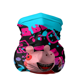 Бандана-труба 3D с принтом Roblox piggy Свинка Пигги , 100% полиэстер, ткань с особыми свойствами — Activecool | плотность 150‒180 г/м2; хорошо тянется, но сохраняет форму | game | piggy | roblox | блок | игра | игрушка | лего | майнкрафт | персонажи | персонажи из кубиков | пигги | роблокс | робот | свинка
